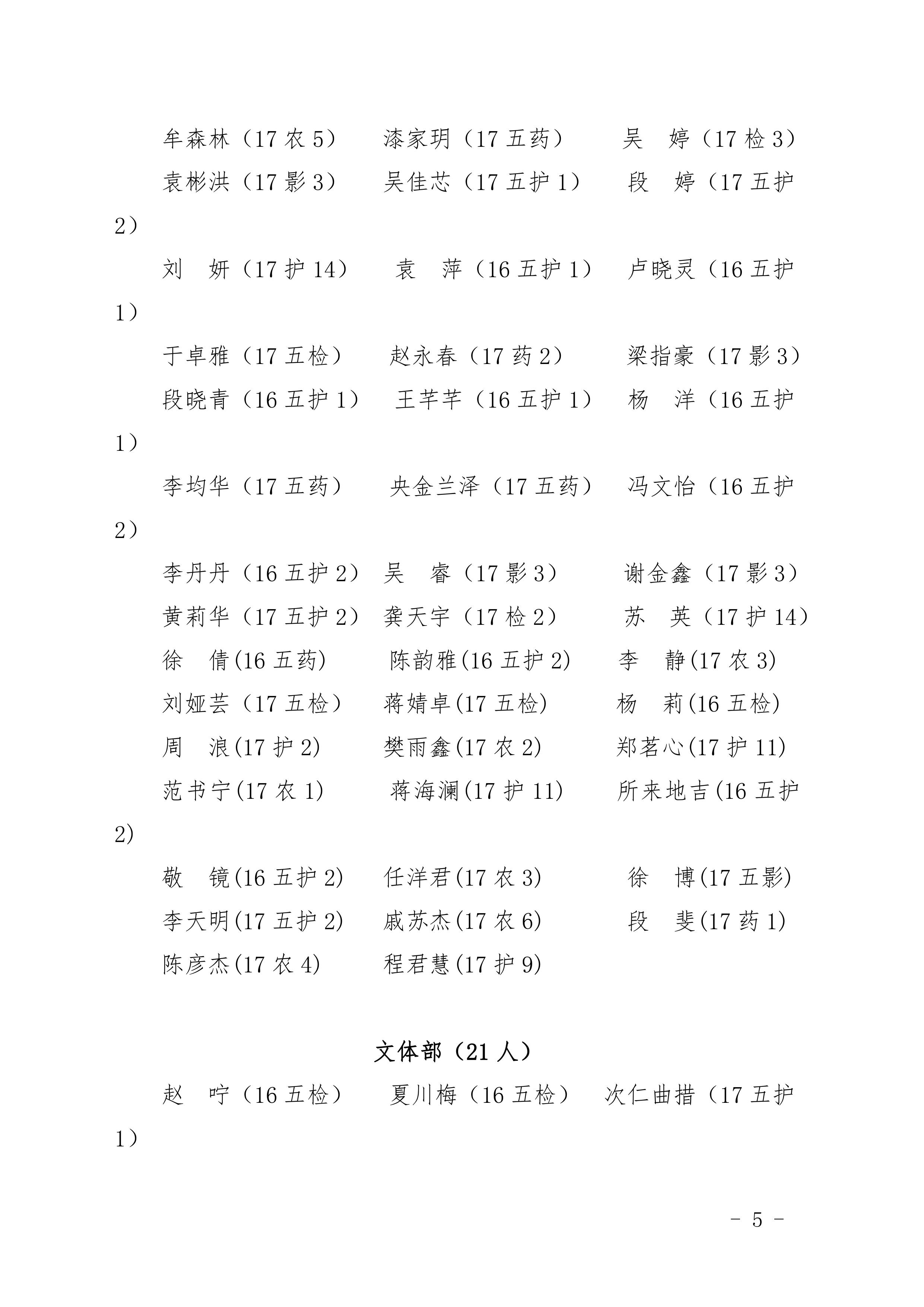 四川省南充衛(wèi)生學(xué)校 關(guān)于任命第二十八屆學(xué)生會干部的決定