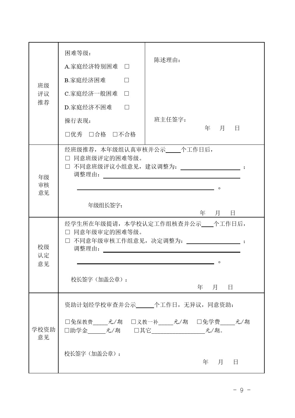 四川省南充衛(wèi)生學校中等職業(yè)教育國家獎學金評審暫行辦法