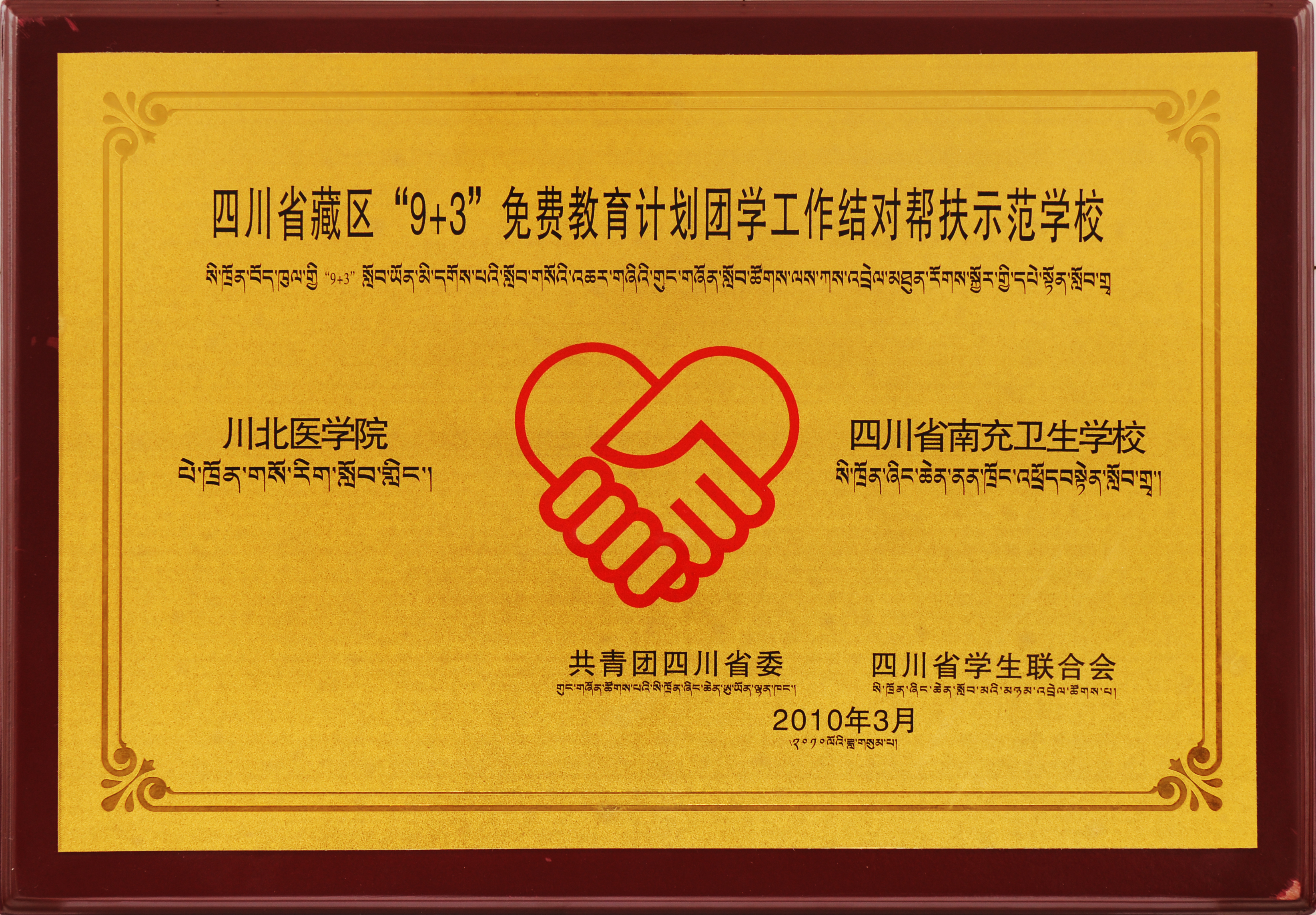 2010年四川省9+3結(jié)對幫扶示范學(xué)校